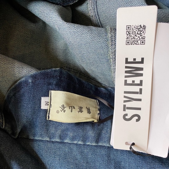 Denim Pea-Style jacket with distressing size M - Picture 7 of 7